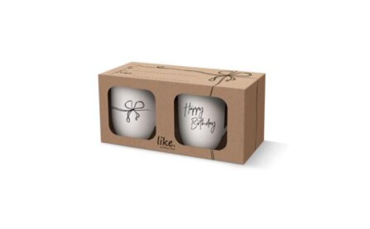 1016218406 Statement Becher mit Henkel "Happy Birthday" 2er Set