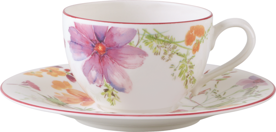 1041001230 Mariefleur Basic, breakfast cup with saucer, 2 pcs.