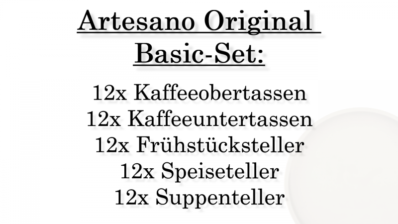 1041304001 Artesano Original, basic set, 12 persons