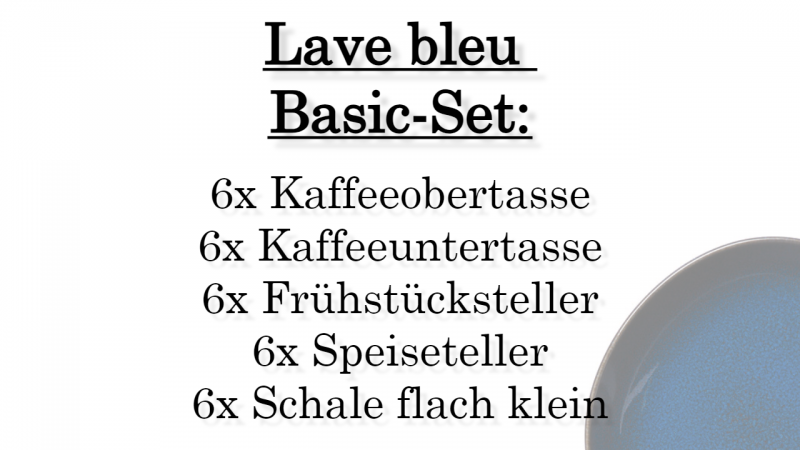 1042614002 Lave bleu, basic set, 6 persons