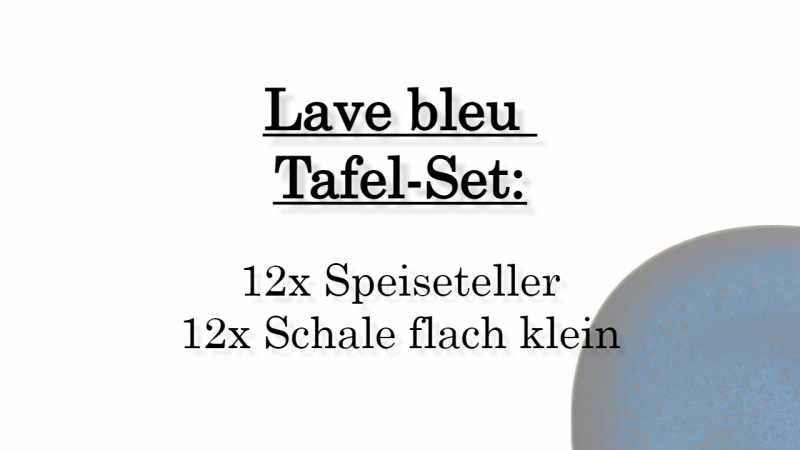1042614003 Lave bleu, dinner set, 12 persons