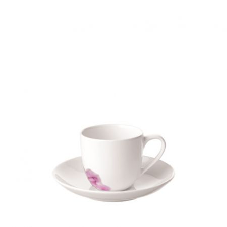 Villeroy & Boch, Rose Garden, Mokka-/Espressotasse, 2tlg. weiss