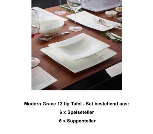 1045101004 Modern Grace, dinner set, 6 persons