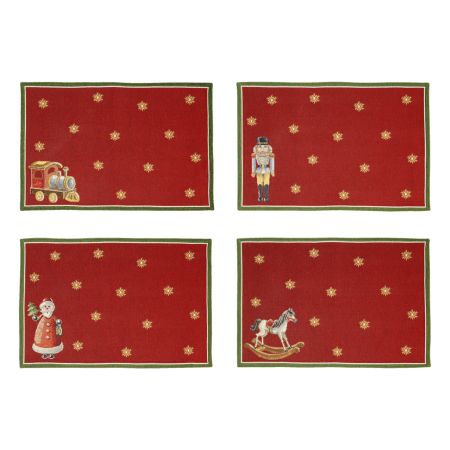Toys Delight Tischset 4-teilig mit weihnachtlichen Motiven, 48 × 32 cm