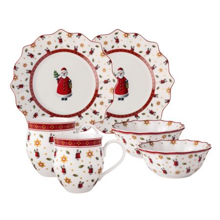 1485857280 Toy's Delight, Breakfast set Santa 6 pcs.