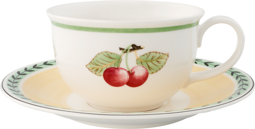 1485951200 Charm & Breakfast French Garden, Café au Lait mit Untertasse, 2 tlg. XL