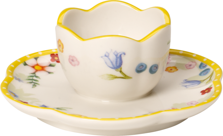 1486381960, Villeroy & Boch, Spring Awakening, egg cup with saucer