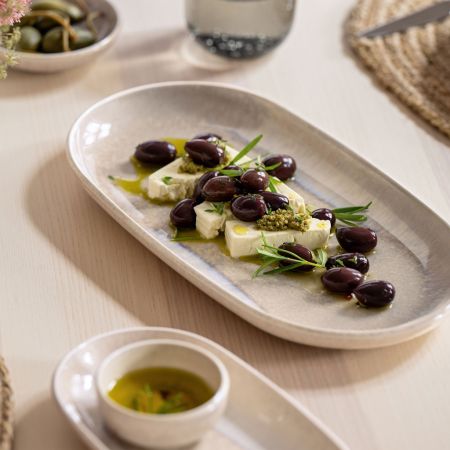 1951722930, Perlemor Sand, Servierplatte 23x13cm