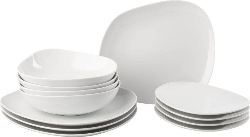 1952887271 Organic White, Starter plate set, 12 pcs.
