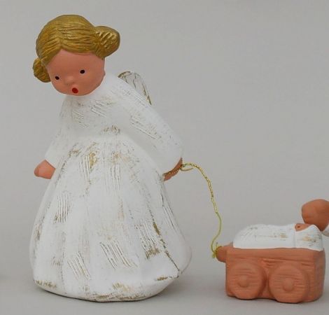 228700, Singer Angel,Laura with pram - 15 cm