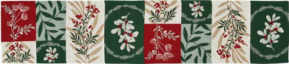 967624/40, Sander -Winter Greens table ribbon 20 x 96