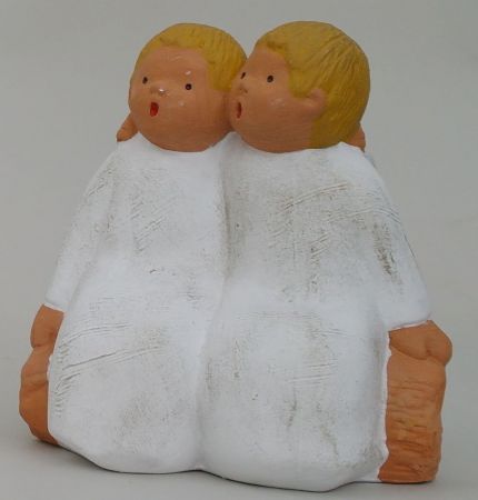 299900, Singer Angel,Pit + Polly pair sitting - 16 cm