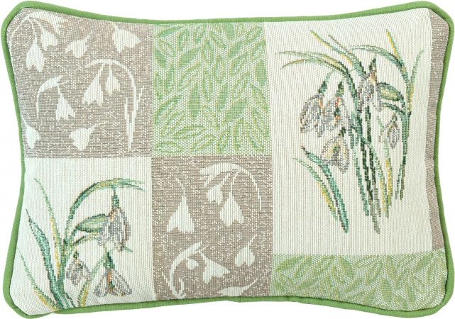 790183/40, Snowdrops cushion filled 33 x 23