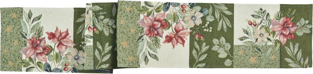 967025/40, Sander - Poinsettia Patch Tischband 20 x 160