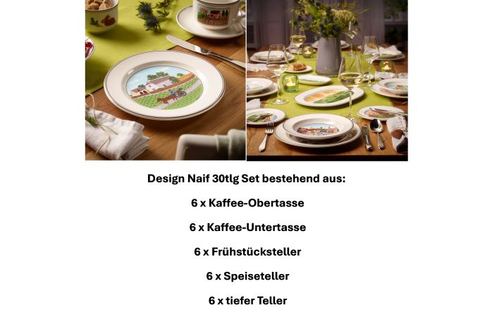 1023371002 Design Naif, Basic-Set, 6 Personen