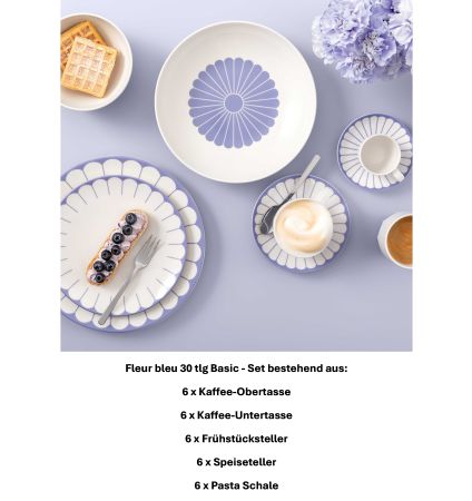 1045511002 Fleur bleu, Basic-Set, 6 Personen