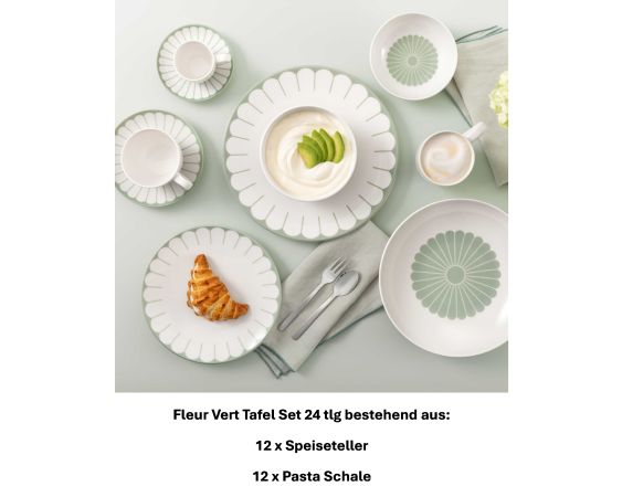 1045501003 Fleur Vert, Tafel-Set, 12 Personen