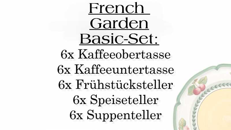 1022814002 French Garden Fleurence, Basic-Set, 6 Personen