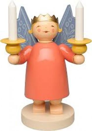 Wendt & Kühn, 6236/1 Kronenengel mit zwei Lichtnäpfen und Holzkerzen
