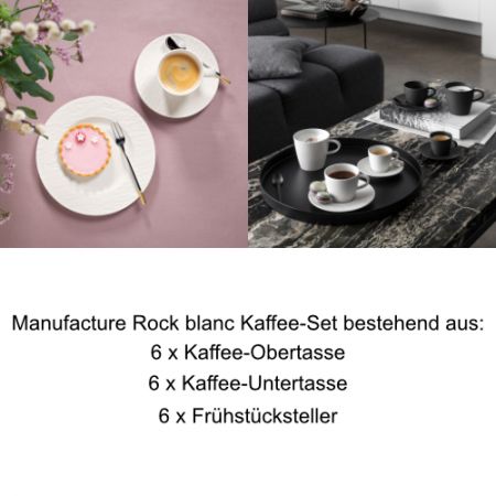 Villeroy & Boch, Manufacture Rock, Coffee-set 18 pcs.