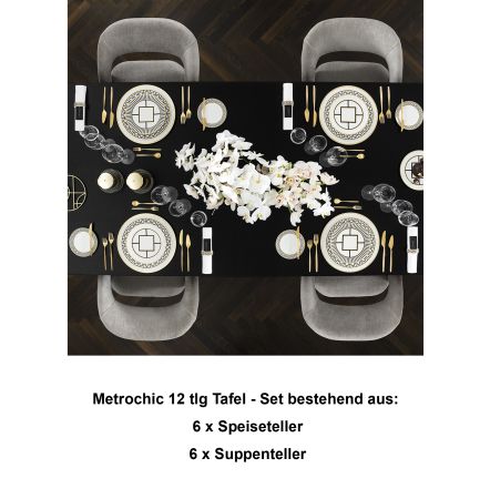 1046521003 Metrochic, Tafel-Set, 12 Personen