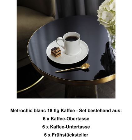 1046541006 Metrochic blanc, Kaffee-Set, 6 Personen