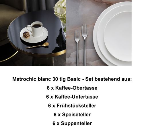 1046541002 Metrochic  blanc, Basic-Set, 6 Personen