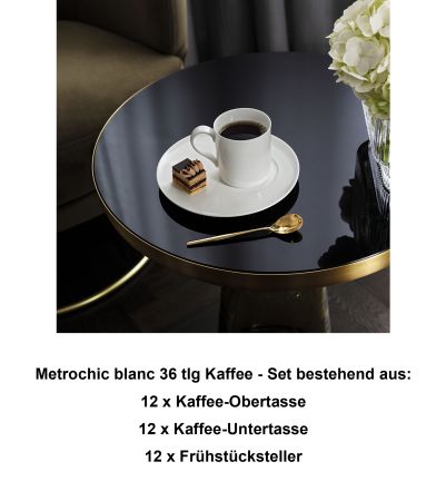1046541005 Metrochic blanc, Kaffee-Set, 12 Personen