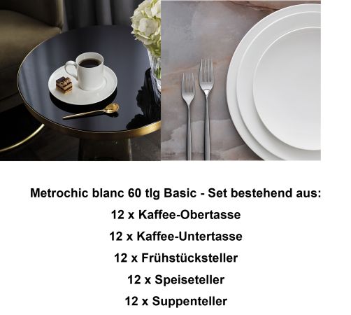 1046541001 Metrochic  blanc, Basic-Set, 12 Personen