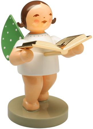 Wendt & Kühn, 650/123 Vorleser Engel mit Buch, vergoldet
