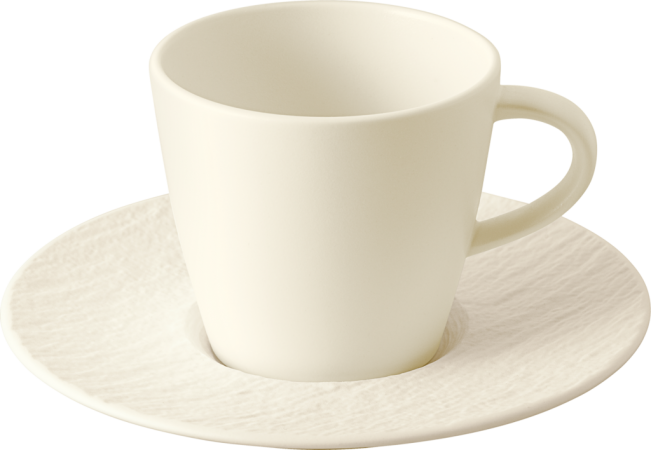 1042401290 Manufacture Rock Blanc, Coffee Cup with Saucer, 2 pieces