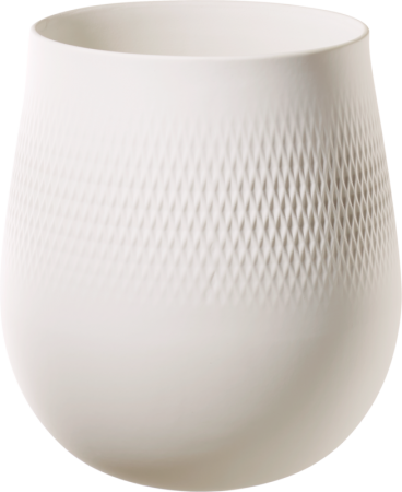 Villeroy & Boch, Manufacture Collier blanc, Vase Carré groß, 22,5 cm