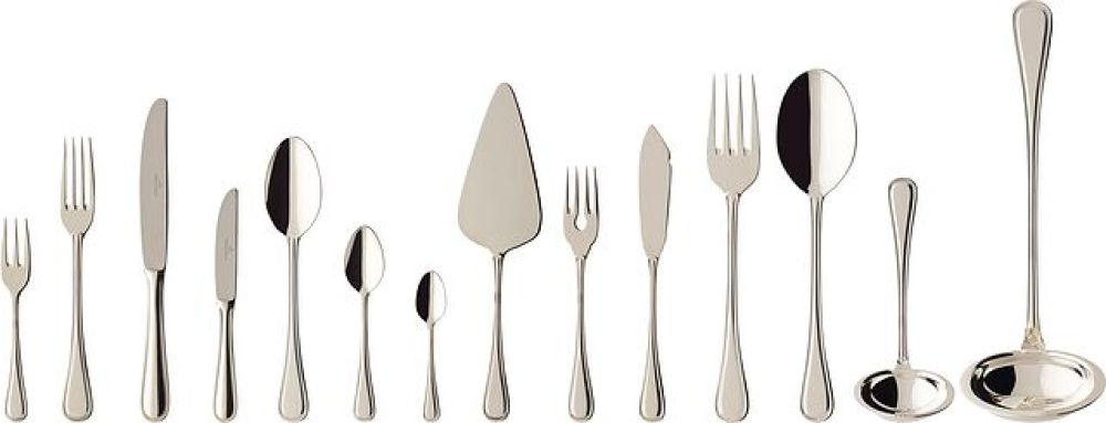 1259219115, Villeroy & Boch, Neufaden Merlemont 120g silverplated, cutlery set, 113 pcs. lunch