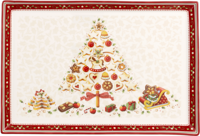 Villeroy & Boch, Winter Bakery Delight, rectangular pastry plate, 39x26,5cm