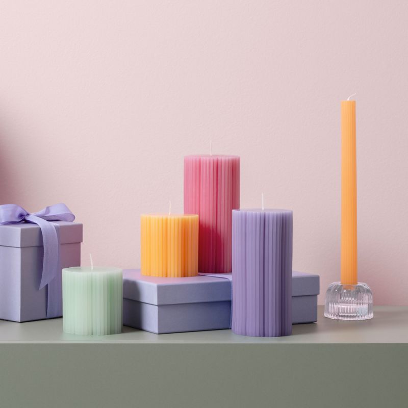 1017226401 Fleur, Stumpenkerze vert 15 cm