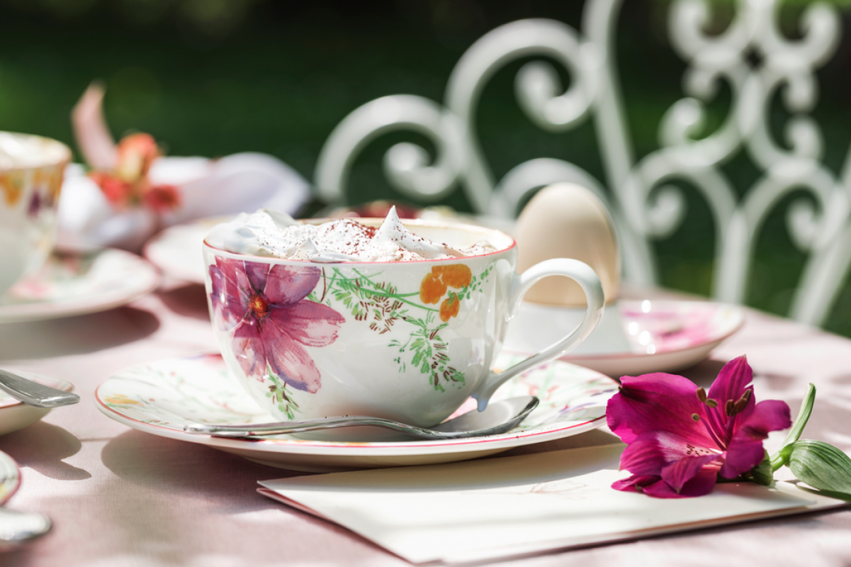 1041001230 Mariefleur Basic, breakfast cup with saucer, 2 pcs.