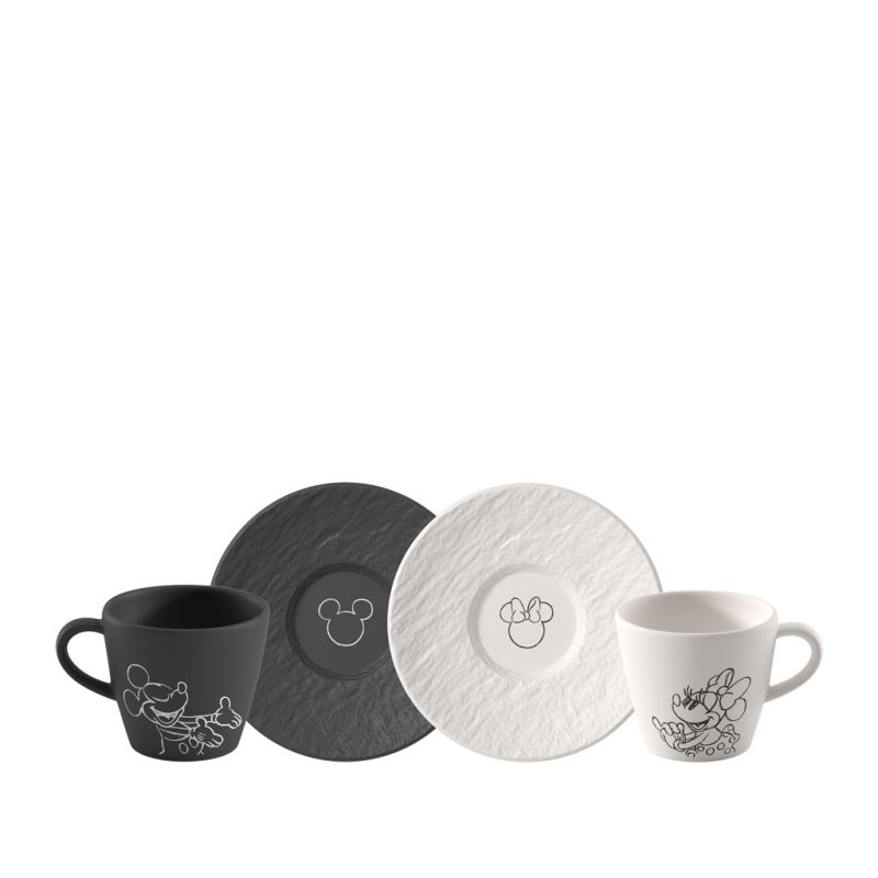 1047198520 Mickey Mouse, 2 x Espressotasse mit Untere