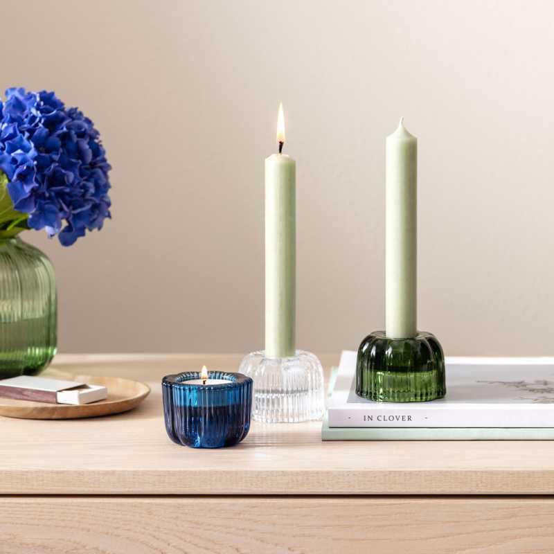 1173380860 Fleur bleu, candlestick
