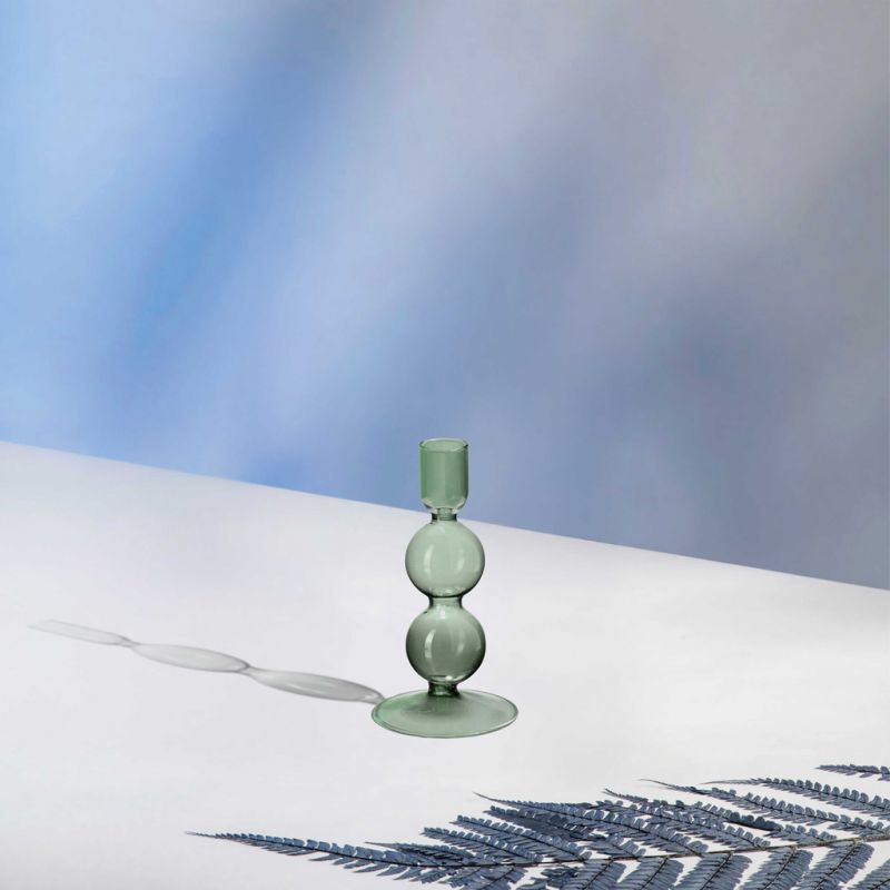1953035436 Like Home, candle holder Bubble sage 13.5 cm