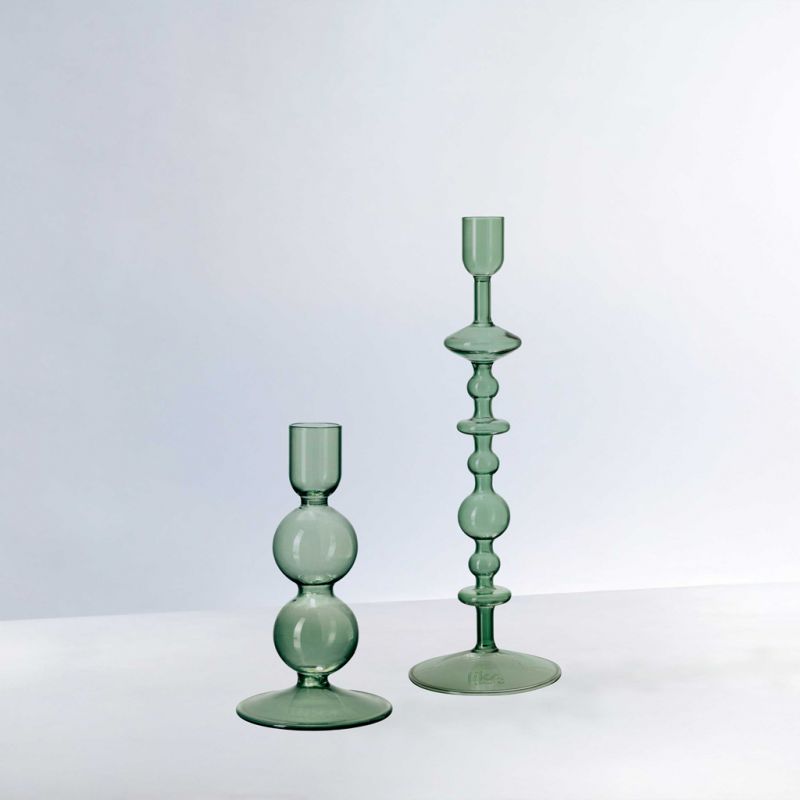 1953035436 Like Home, candle holder Bubble sage 13.5 cm