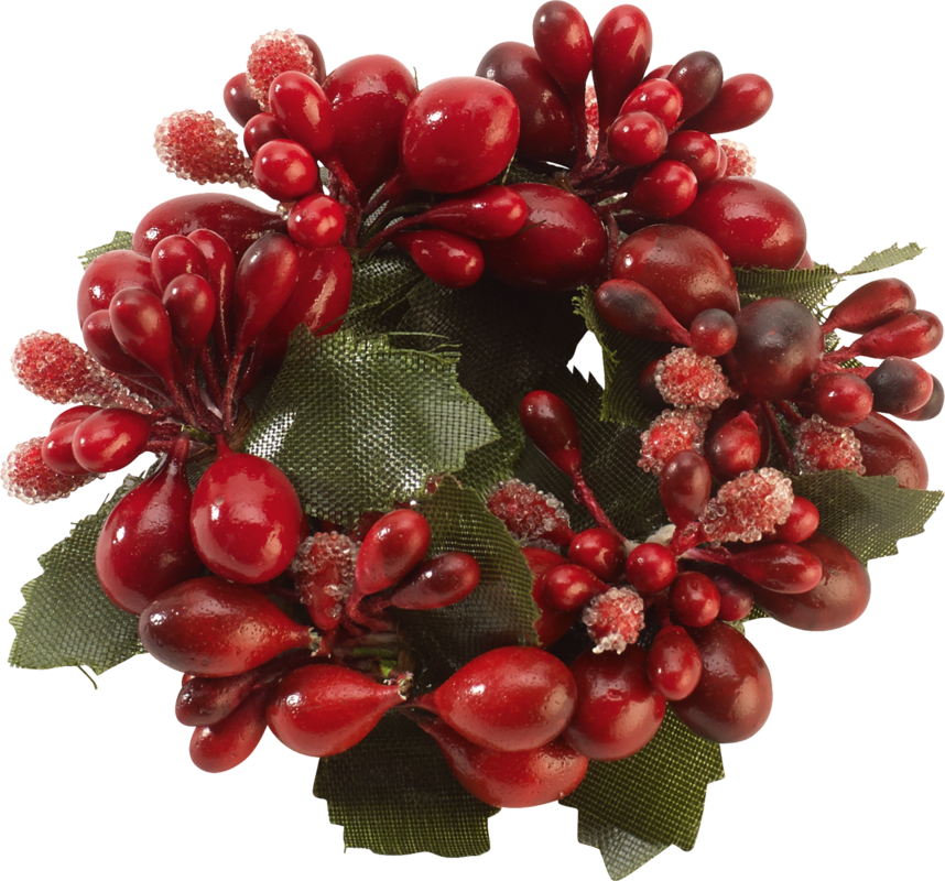 3593910012 napkin ring red berries, 6 cm