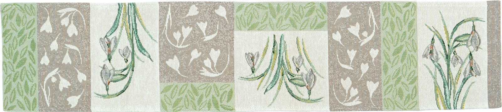 790124/40, Sander - Snowdrops Tischband 20 x 96
