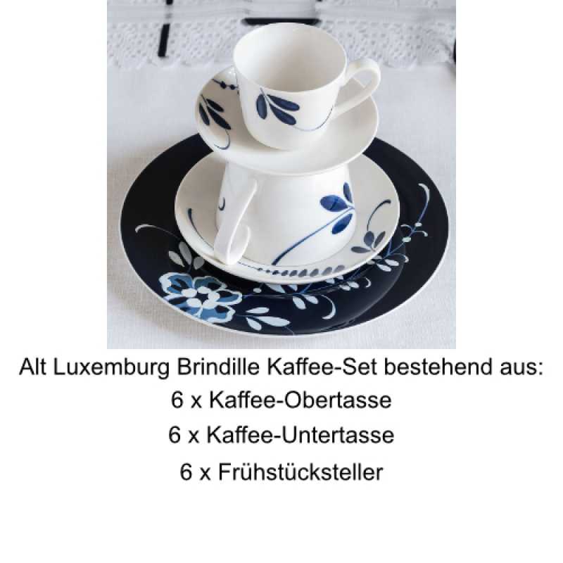 Villeroy & Boch, Vieux Luxembourg Brindille / Alt Luxemburg Brindille, Kaffee-Set 6 Pers.