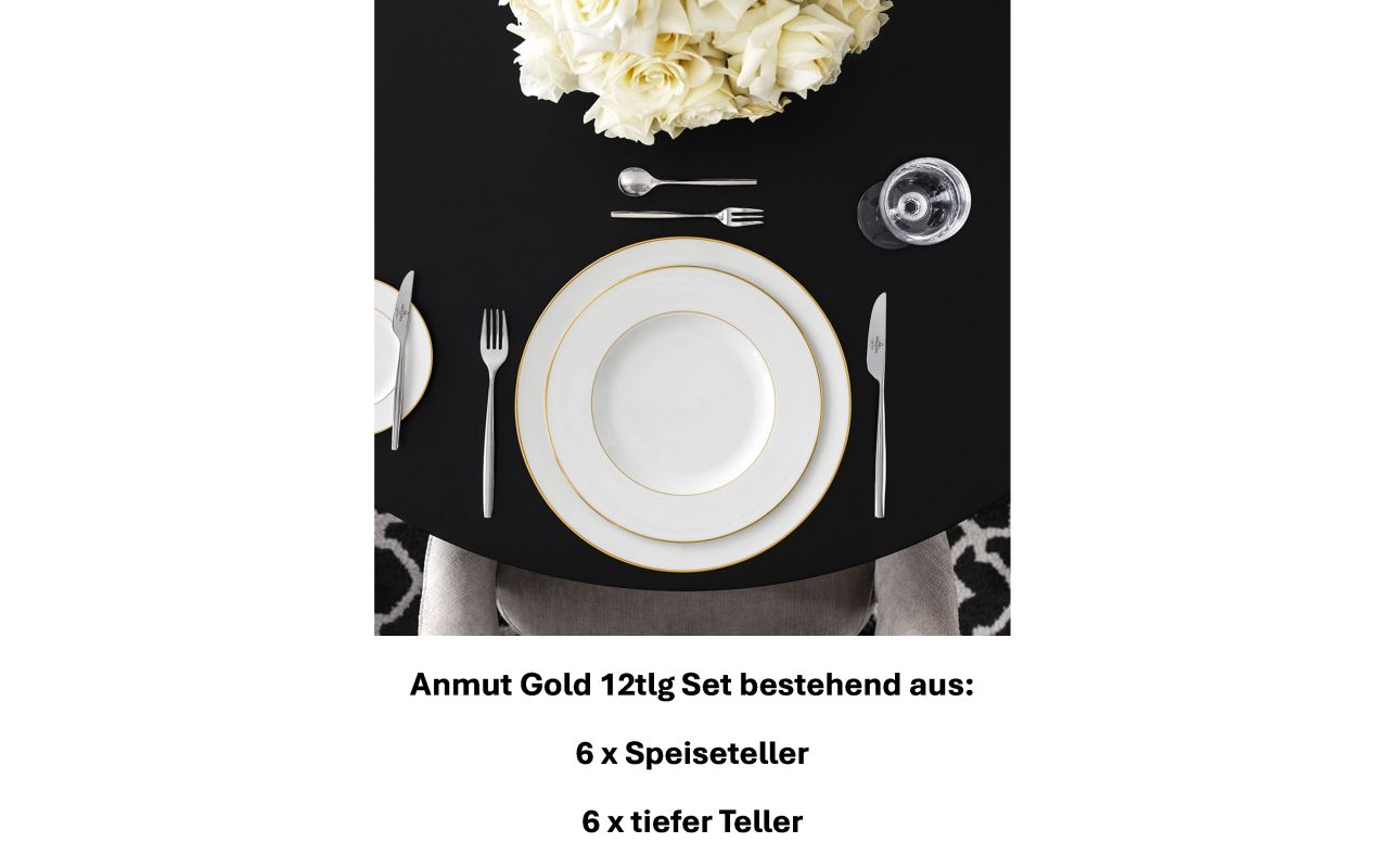 1046531004 Anmut Gold, dinner set,