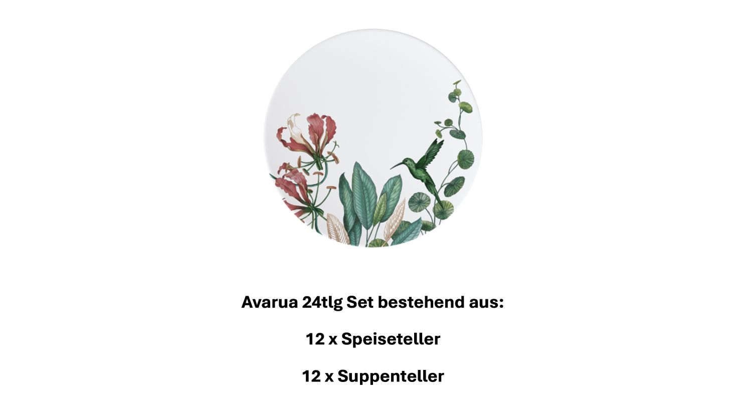1046551003 Avarua, dinner set, 12 persons