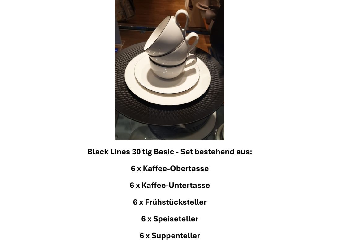 1044661002 Black Lines,, Basic-Set, 6 Personen
