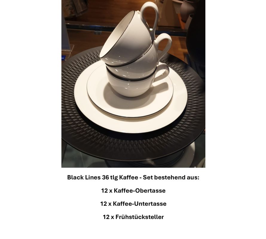 1013211005 Black Lines, coffee set 12 pers.