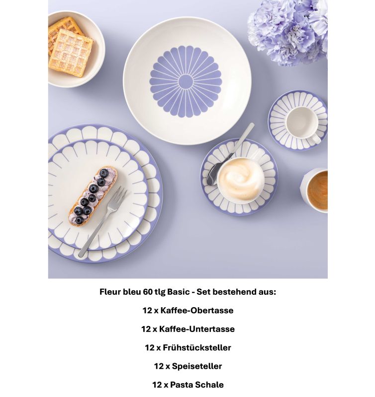 1045511001 Fleur Bleu, Basic-Set, 12 Personen