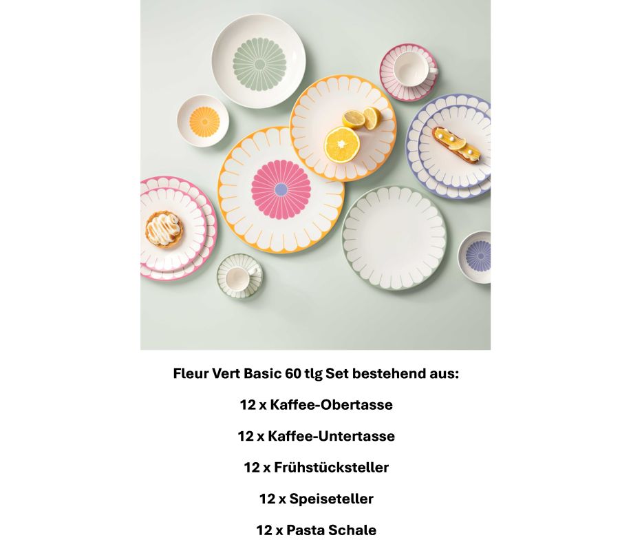 1045501001 Fleur Vert, Basic-Set, 12 Personen