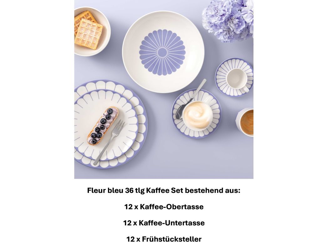 1045511005 Fleur bleu, Kaffee-Set 12 Pers.